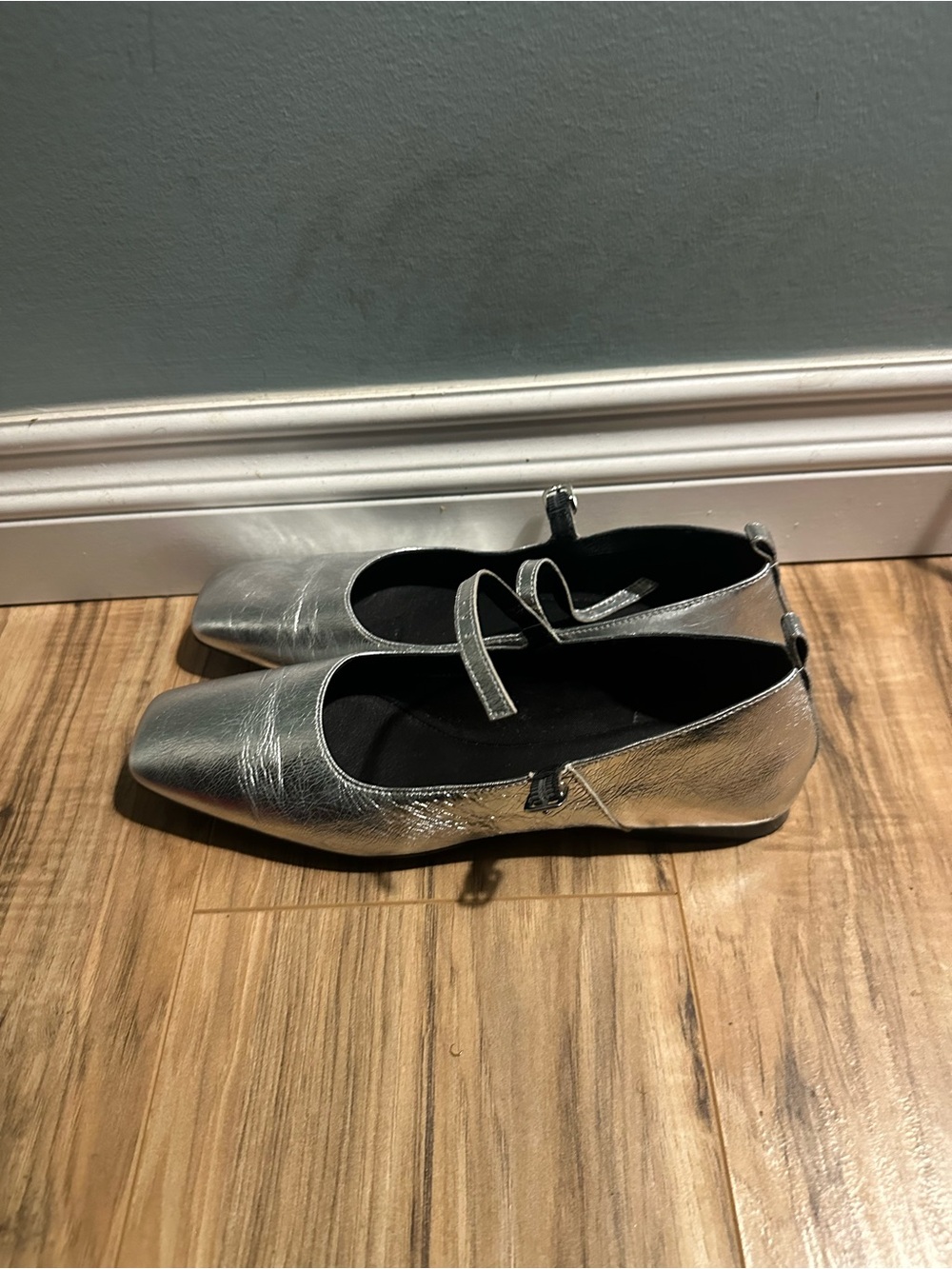 Vagabond Metallic Silver Flats